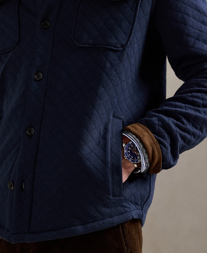 Polo Ralph Lauren Men's Quilted Double-Knit Jersey Shirt Jacket
