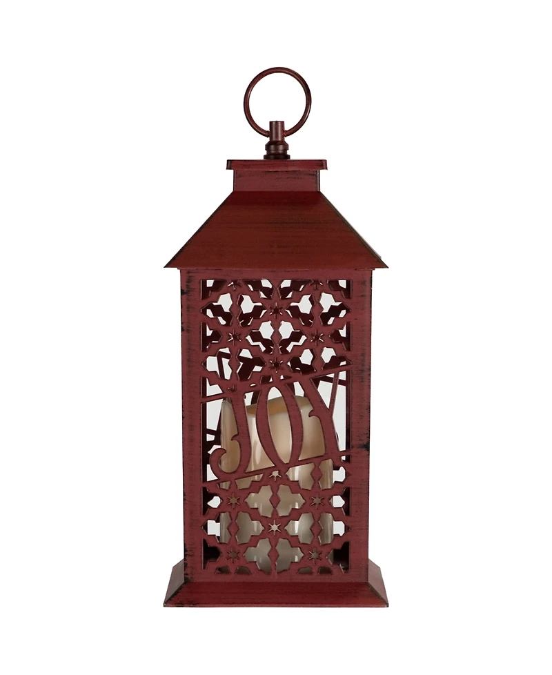 Northlight 11" Snowflakes Joy Christmas Candle Lantern