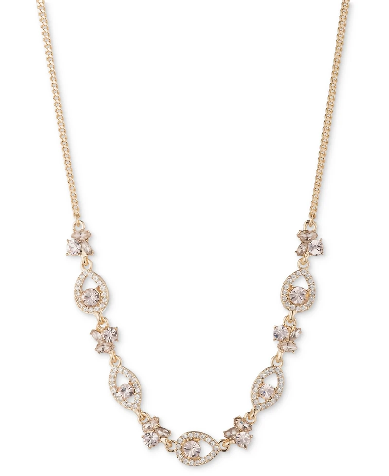 Givenchy Gold-Tone Crystal Frontal Necklace