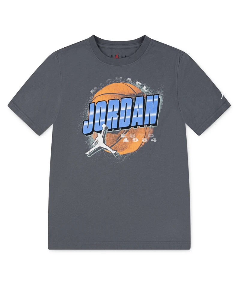 Jordan Boys 8-20 Distressed Chrome T-Shirt