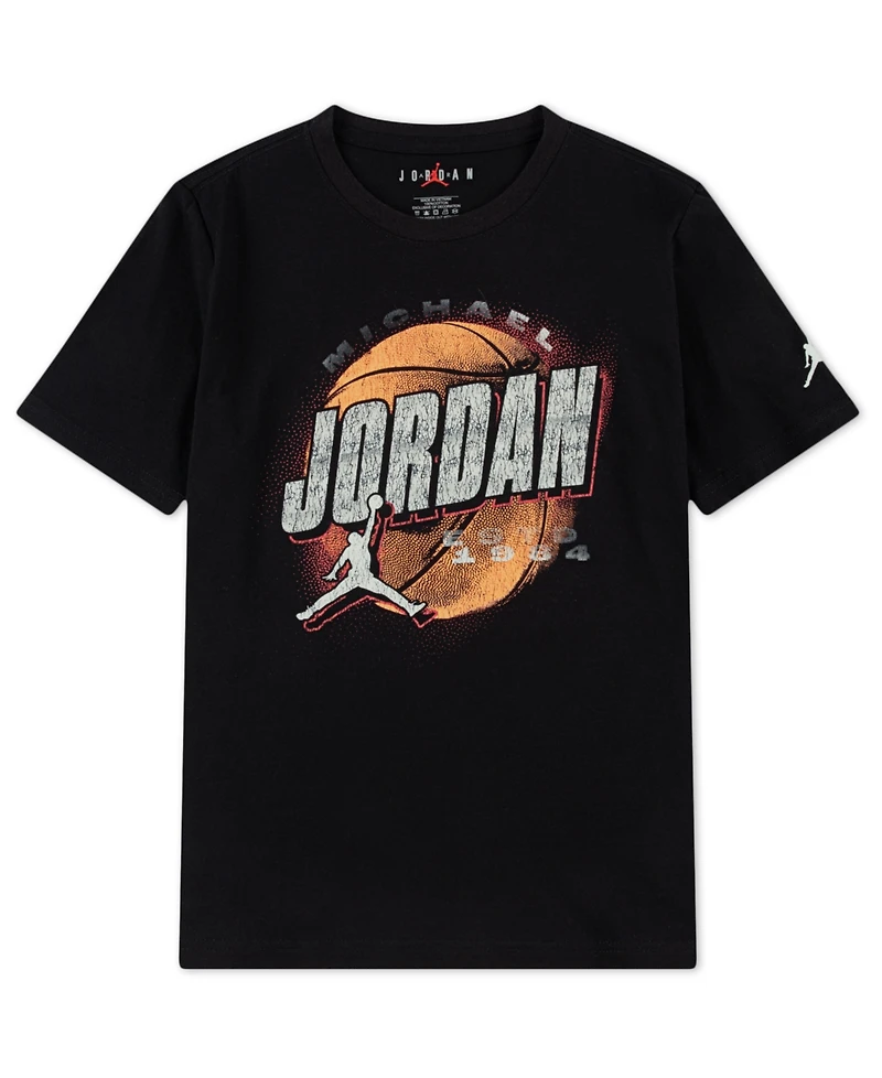 Jordan Big Boys Distressed Chrome T-Shirt