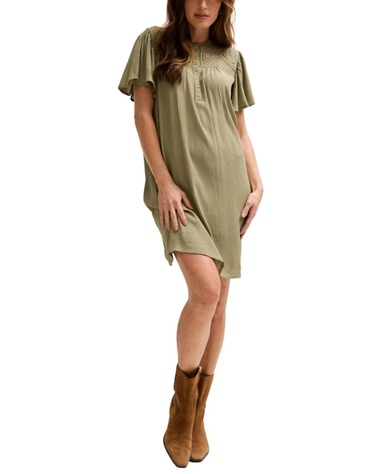 Lily and Lionel London Women's Roma Angel Sleeve Mini Dress