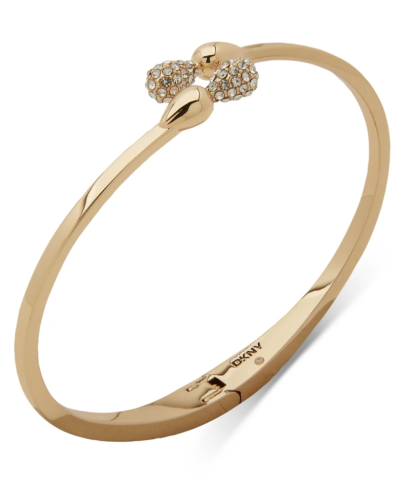 Dkny Pave Pear-Shape Bypass Bangle Bracelet