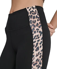 Dkny Women's Color-Block Super High-Waist Compression Leggings