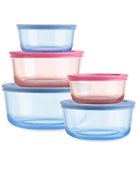 Pyrex Simply Store Tinted 10-Pc. Round Storage Set