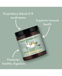 Bark & Whiskers Organic Fermented Mushroom Blend for Cats and Dogs, 2.11 Oz. (60g), 60 Scoops, Supports Digestive and Immune Function, Veterinarian Fo
