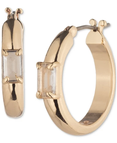 Lauren Ralph Small Baguette Stone Hoop Earrings, 0.8"