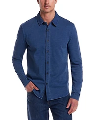Weatherproof Vintage Men's Long Sleeve Indigo Button-Front Shirt