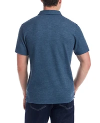 Weatherproof Vintage Men's Short Sleeve Stretch Waffle-Knit Polo Shirt