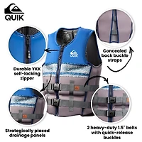 Quiksilver Men's Life Vest, Uscg Approved Pfd, Evoprene Cga Life Jacket