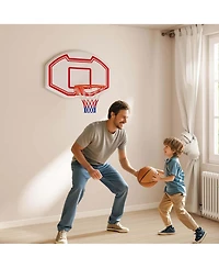 Large Wall Mounted Basketball Hoop with 36" x 24" Shatter-proof Backboard or Kids