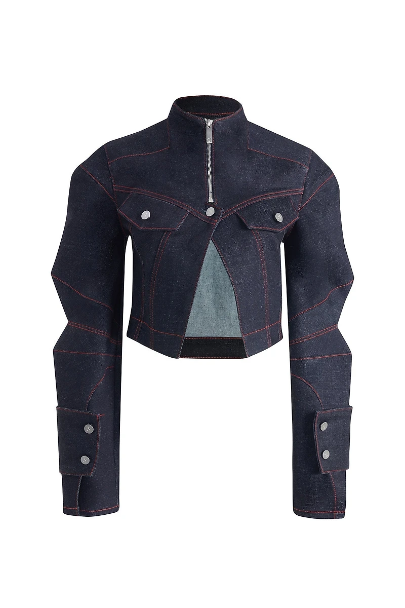 Jendue Women's Davidson Cropped Denim Jacket