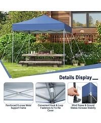 Gymax Patio 6.6 x 6.6ft Outdoor Pop-up Canopy Tent Upf 50+ Portable Sun Shelter