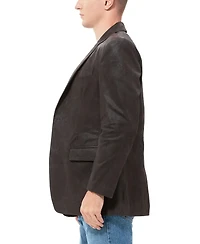 Bgsd Men's Men Classic Two-Button Distressed Leather Blazer