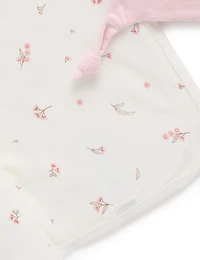 Purebaby Baby Girl Stretch Swaddle & Comforter Gift Pack