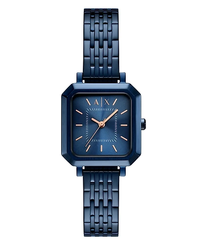 A|X Armani Exchange Women's Quartz Three-Hand Blue Stainless Steel Watch, 27mm