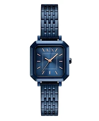 A|X Armani Exchange Women's Quartz Three-Hand Blue Stainless Steel Watch, 27mm
