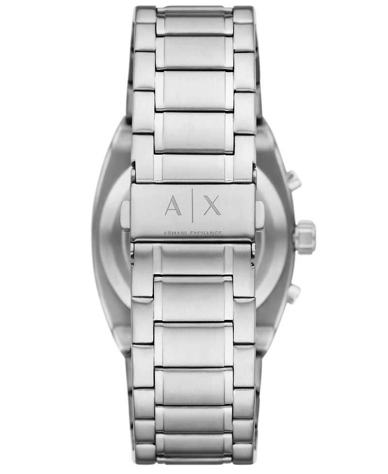 A|X Armani Exchange Men's Quartz Chronograph Silver Stainless Steel Watch, 40mm
