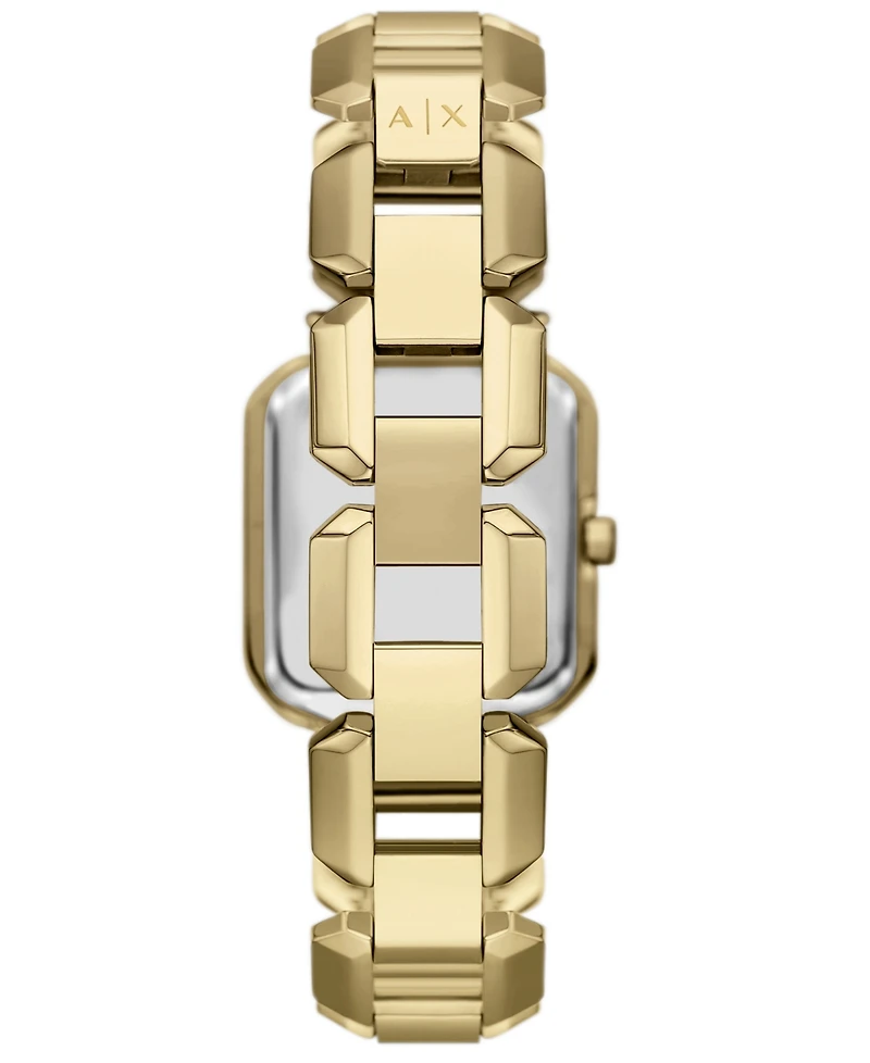 A|X Armani Exchange Women's Quartz Three-Hand Gold Stainless Steel Watch, 27mm
