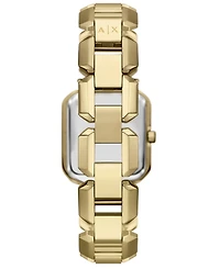 A|X Armani Exchange Women's Quartz Three-Hand Gold Stainless Steel Watch, 27mm
