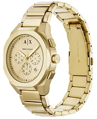 A|X Armani Exchange Men's Sync Quartz Chronograph Gold Stainless Steel Watch, 42mm