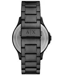A|X Armani Exchange Men's Quartz Multifunction Black Stainless Steel Watch, 46mm
