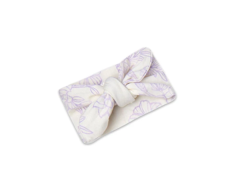 Baby Grey by Everly Girls Zip Long Sleeve Footie & Head Wrap Set