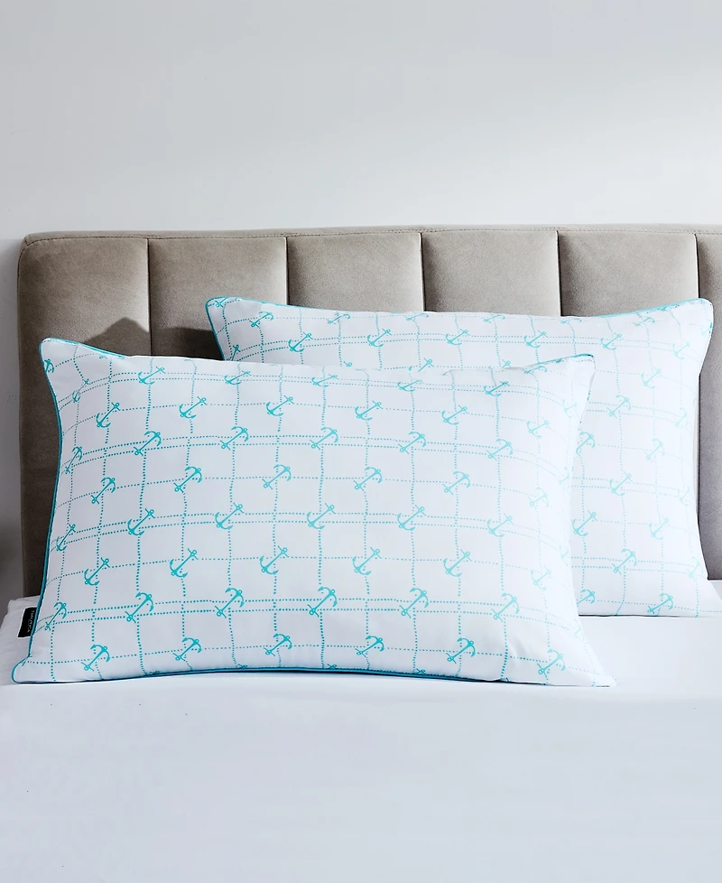 Nautica Anchor Grid 2-Pack Pillow, Standard