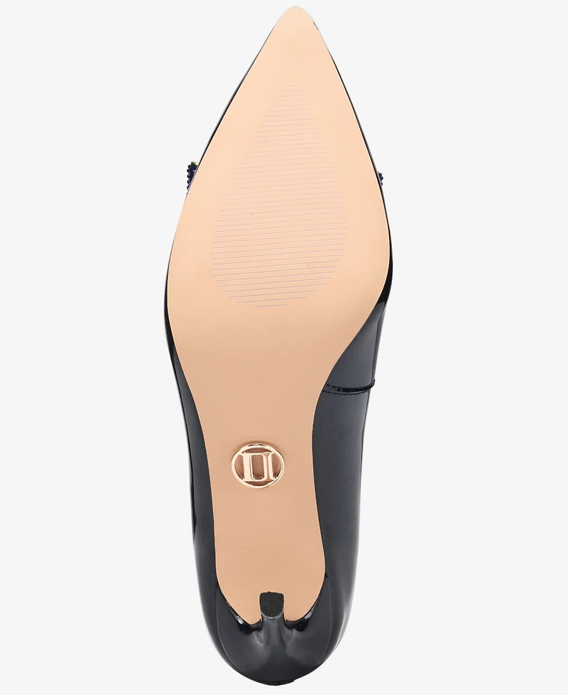 Things Ii Come Women's Soho Luxurious Crystal Double Bow Pumps