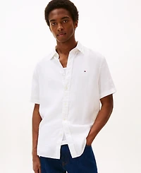 Tommy Hilfiger Men's Regular-Fit Linen Short-Sleeve Shirt