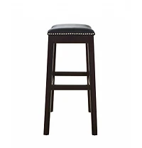 Backless Counter Height Bar Stool with Seat and Wood Frame