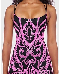 B Darlin Juniors' Sequined Mesh Bodycon Dress