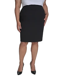 Calvin Klein Plus Soft Crepe Pencil Skirt