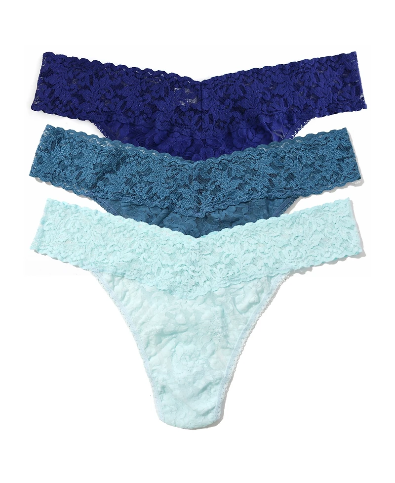 Hanky Panky Women's Signature Lace Original Rise Thong 3pack Panty