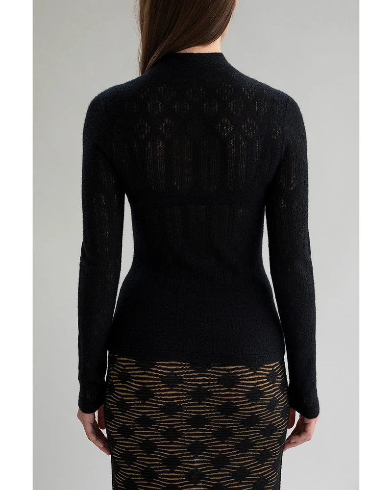 Sskein Women's 's Elise Pointelle Lace Sweater