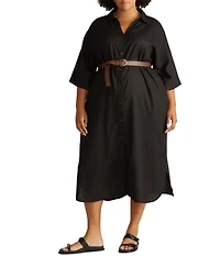 Universal Standard Plus Size Plaza Linen Shirtdress