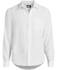 Lands' End Big & Tall Long Sleeve Linen Shirt