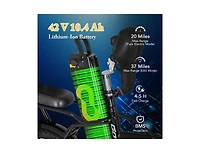 Hitway Folding Electric Bicycle with 500W Brushless Motor and Dual Disk Brakes