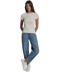Dkny Jeans Women's Jacquard Logo Crewneck T-Shirt