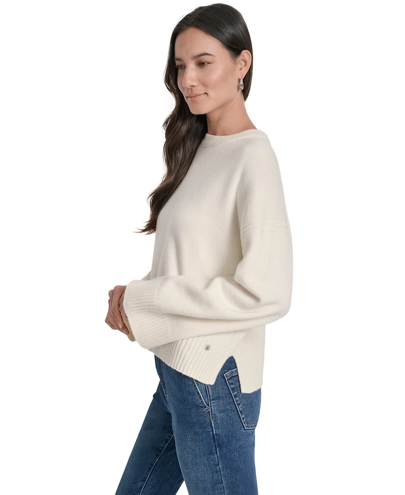 Dkny Jeans Women's Bell Sleeve Crewneck Sweater