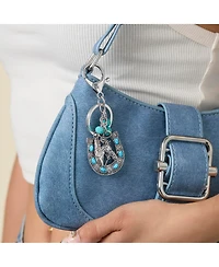 Turquoise Horseshoe Keychain