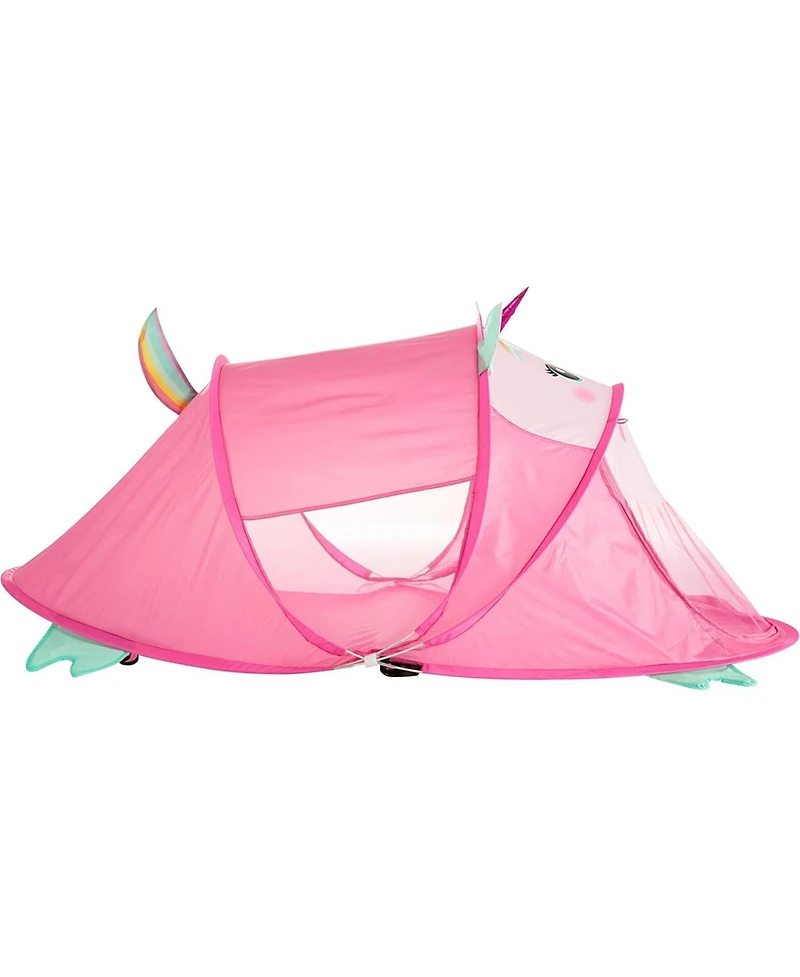 Cesicia Figural Unicorn Pop Up Portable Play Tent with Carry Case, 71" L x 35" w x 33" H, Pink