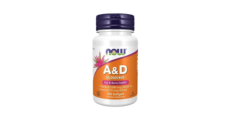 Now Foods Vitamin A & D, 10000/400, 100 Sgels
