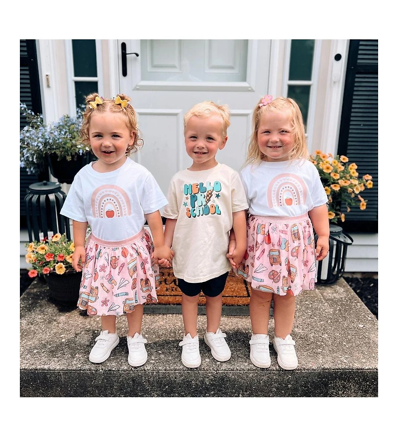 Sweet Wink Baby Girls Apple Rainbow Short Sleeve T-Shirt