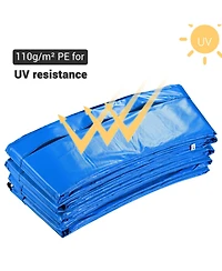 Yescom Trampoline Mat & Pad Replacement Kit w/ 96V-Ring for 15ft Round Trampoline Frame Blue
