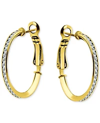 Giani Bernini Cubic Zirconia Small Hoop Earrings, 1", Macy's Exclusive