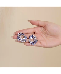 Jessica Simpson Royal Radiance Blue Crystal Burst Earrings