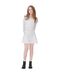H by Habitual Big Girls Stripe Gathered Shirt Dress