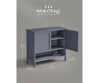 Songmics Home 3-Tier Shoe Cabinet – Freestanding Slate Gray Organizer with Adjustable Shelf for Entryway, Closet, or Hallway, 13.8"x31.5&#