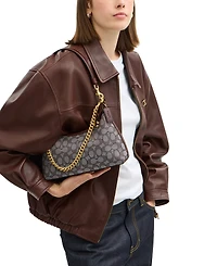 Coach Juliet Small Signature Jacquard Shoulder Bag 25